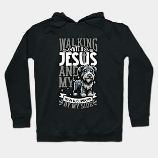 Jesus and dog - Irish Wolfhound Hoodie